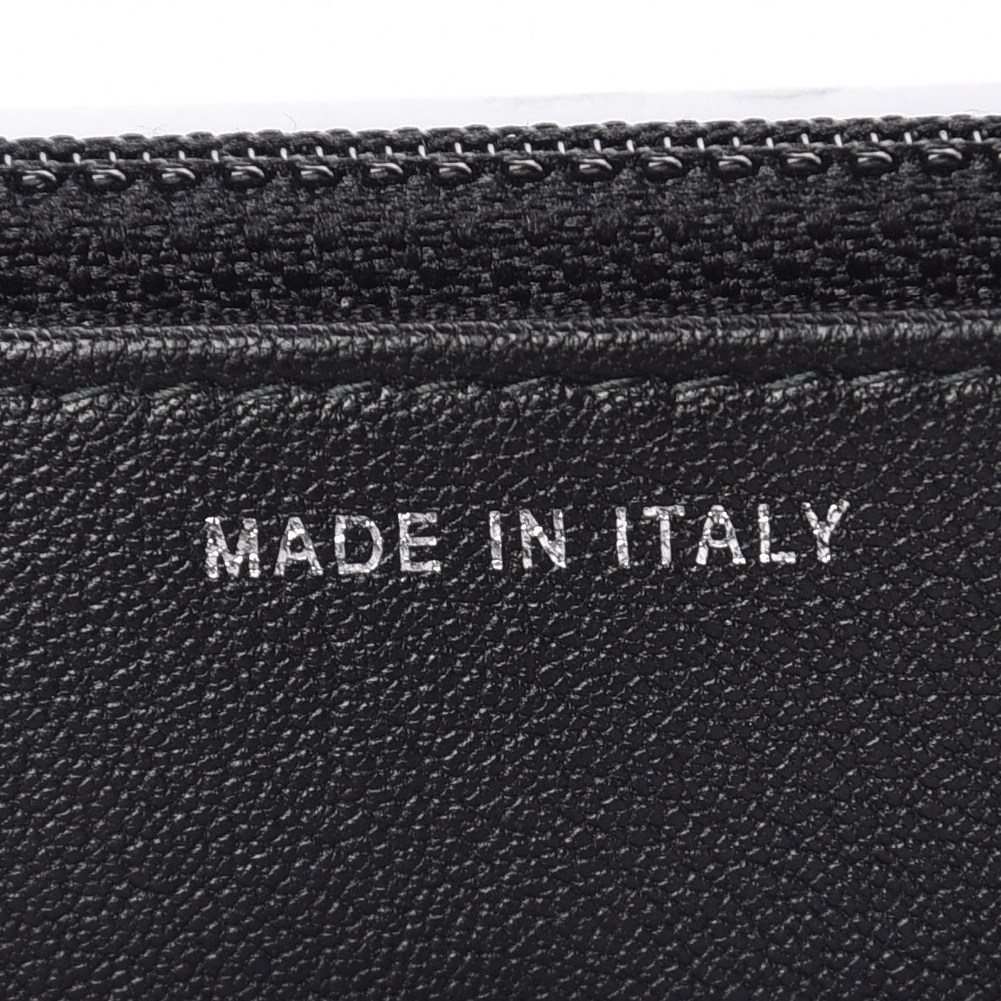 Lambskin Quilted CC Box Wallet On Chain WOC Black