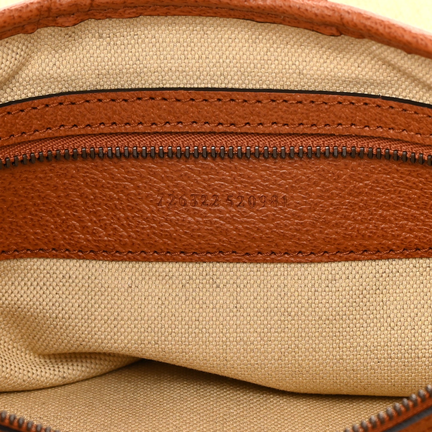 Canvas Textured Dollar Calfskin Large Aphrodite Shoulder Bag Beige Tan
