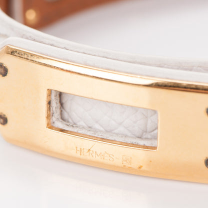 Hermes Epsom Kelly Double Tour Bracelet M White 4 of 7