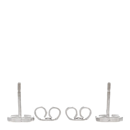 Tiffany 18K White Gold Diamond Return To Tiffany Heart Tag Earrings 4 of 5