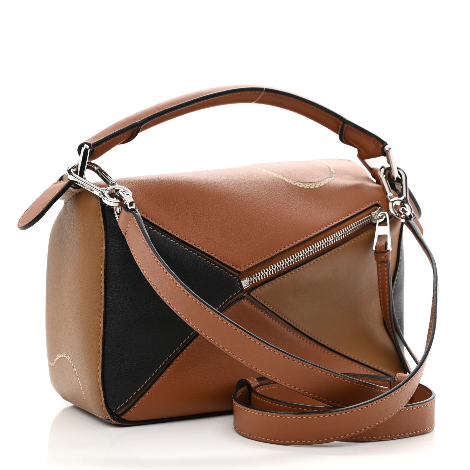 Loewe Calfskin Small Paula's Ibiza Lizard Puzzle Bag Multi 3 of 12