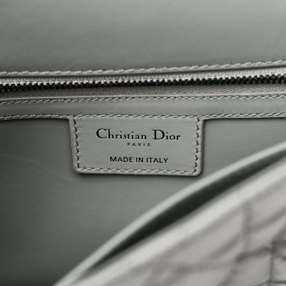 Christian Dior Calfskin Macrocannage Medium Caro Bag Iron Grey 6 of 10