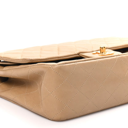 Chanel Lambskin Quilted Medium Double Flap Beige 9 of 11