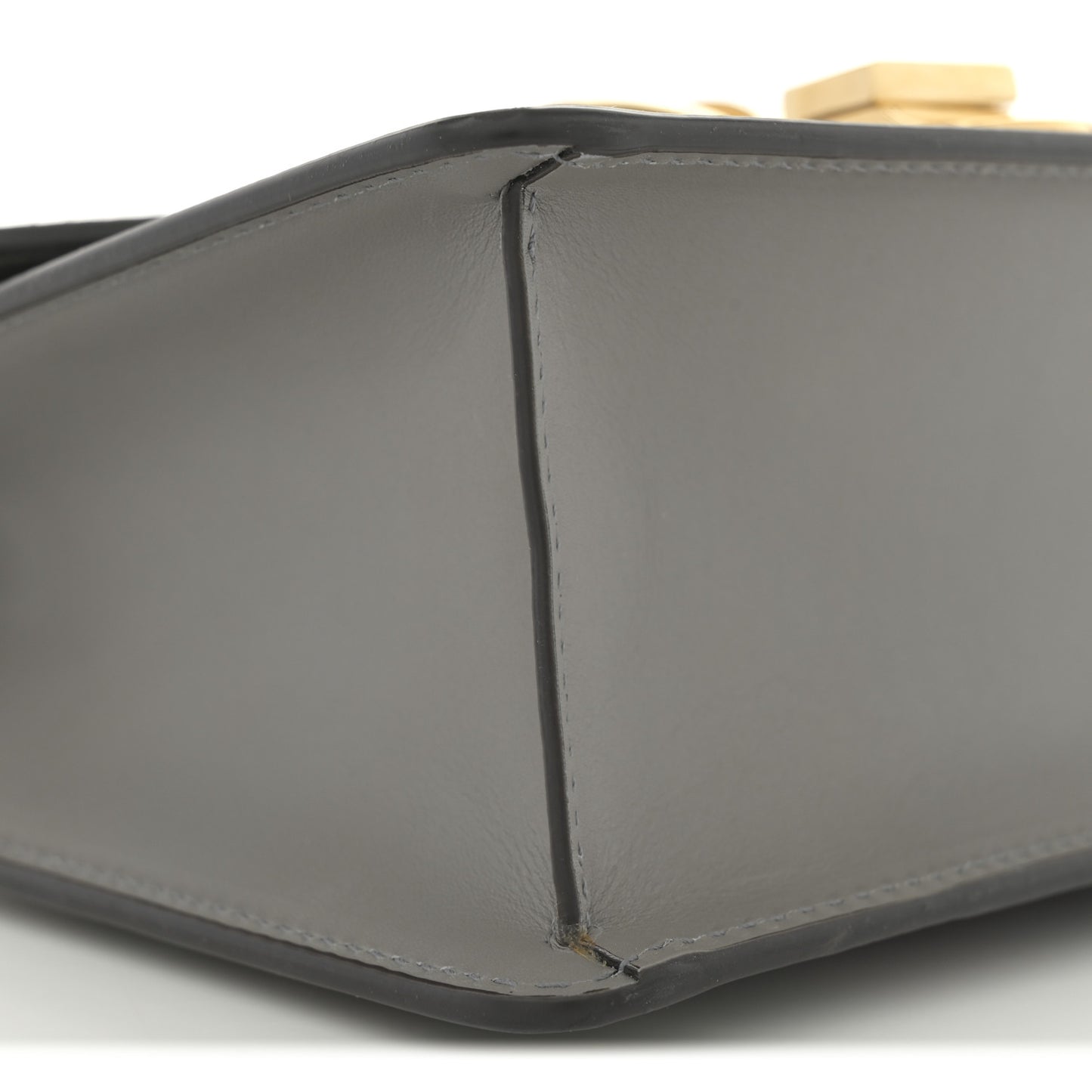 Calfskin Mini Sylvie Chain Shoulder Bag Deep Grey