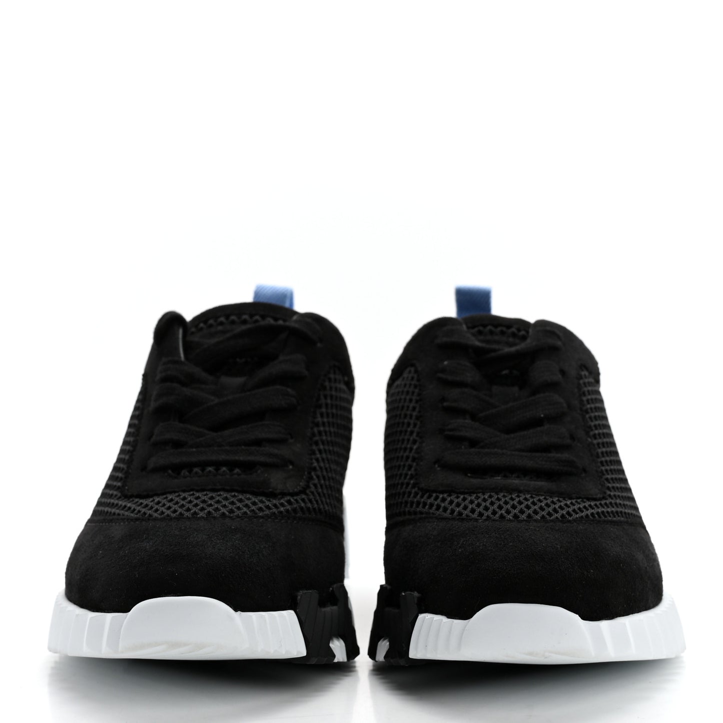 Air Mesh Suede Goatskin Bouncing Sneakers 37 Black Blue