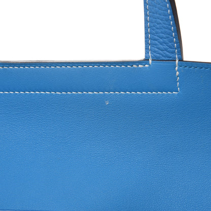 Hermes Taurillon Clemence Halzan 31 GM Bleu Zanzibar 11 of 14