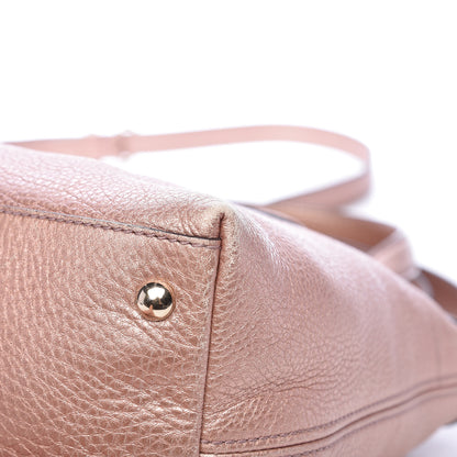 Gucci Metallic Cellarius Calfskin Small Soho Top Handle Satchel Pink 12 of 18