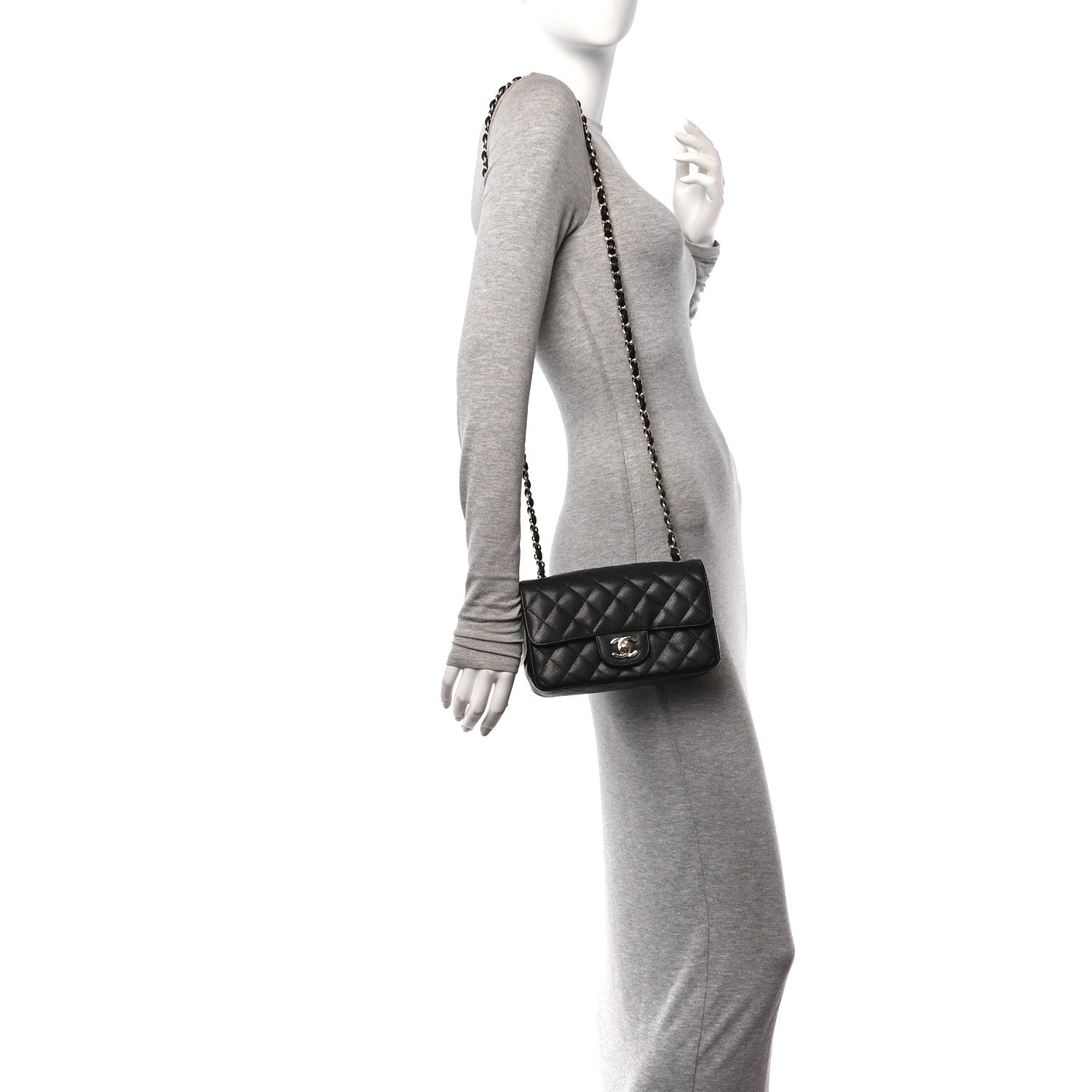 Chanel Caviar Quilted Mini Rectangular Flap Black 2 of 11