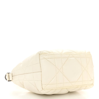 Christian Dior Calfskin Macrocannage Small Diortravel Nomad Pouch Latte 3 of 9