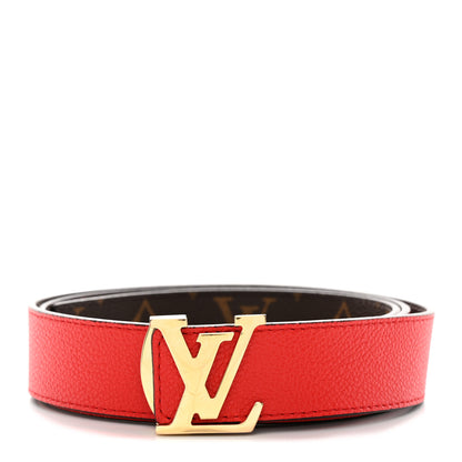 Louis Vuitton Monogram 30mm LV Initiales Reversible Belt 90 36 Coquelicot 1 of 6