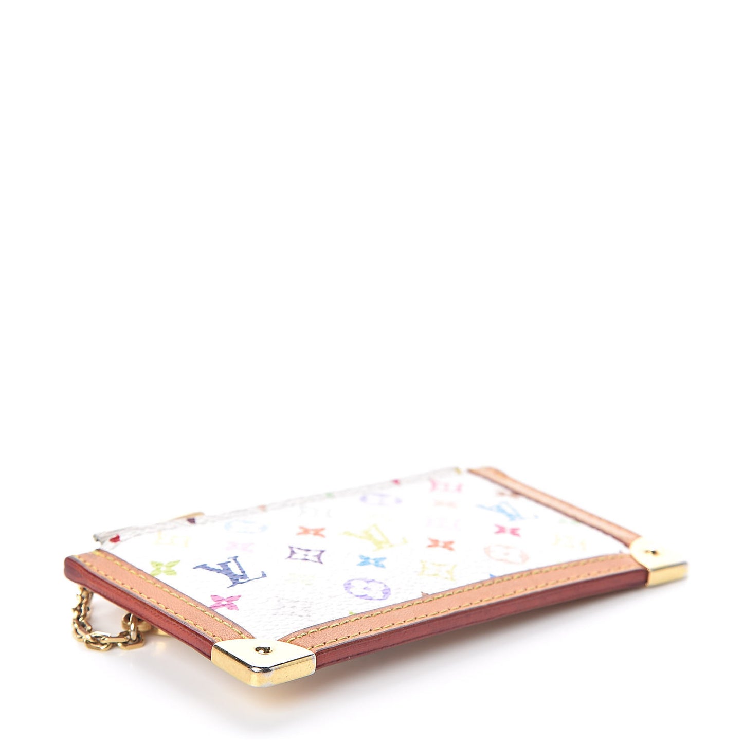 Monogram Multicolor Key Pouch White