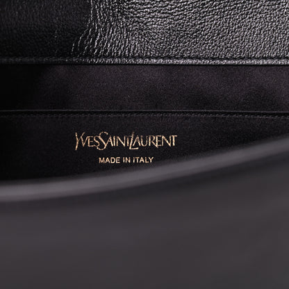 Saint Laurent Calfskin Monogram Large Belle De Jour Clutch Black 6 of 6