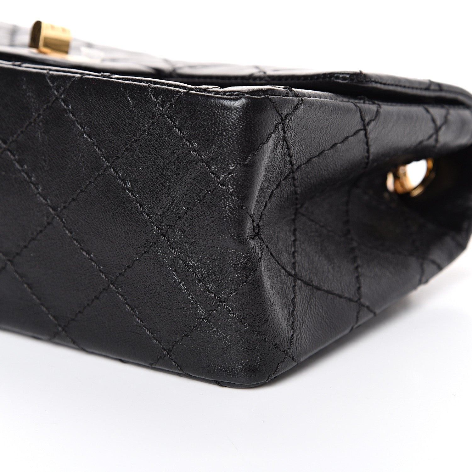 Chanel Aged Calfskin Quilted 2.55 Reissue Mini Flap Black 9 of 10