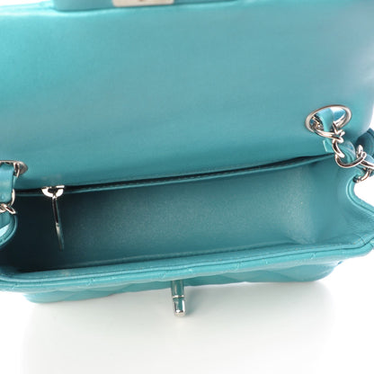 Chanel Lambskin Quilted Mini Square Flap Turquoise 5 of 7