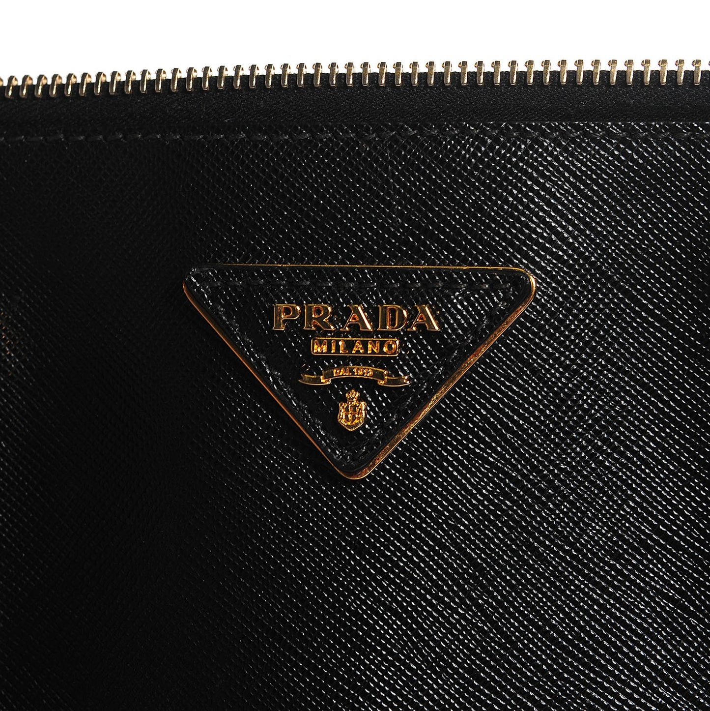 Saffiano Lux Extra Large Galleria Double Zip Tote Black
