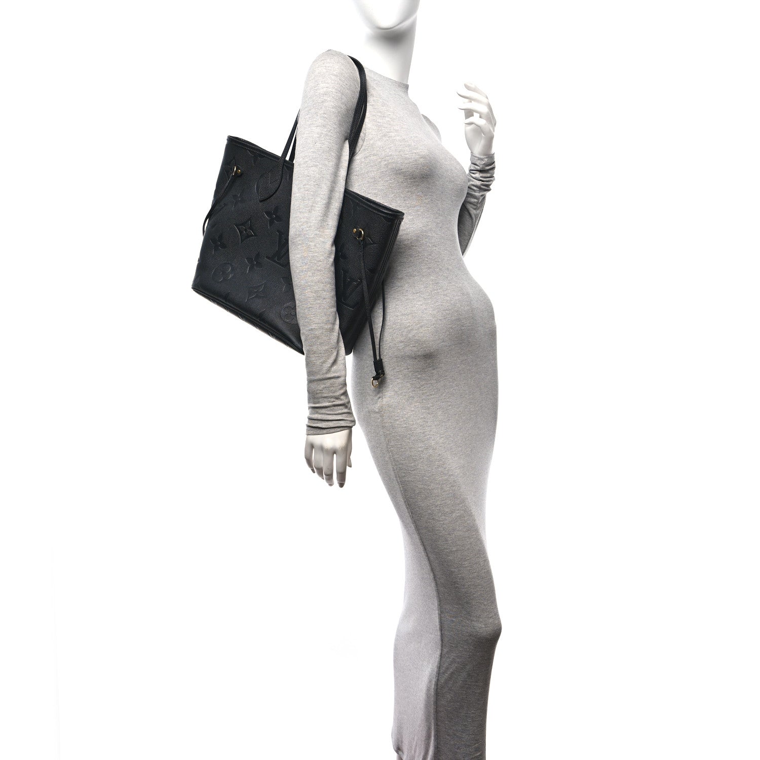 Louis Vuitton Empreinte Monogram Giant Neverfull MM Black 2 of 10