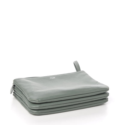 Celine Lambskin Small Trio Crossbody Bag Celadon 3 of 10