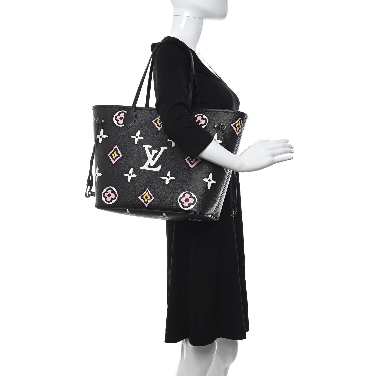 Louis Vuitton Monogram Giant Wild At Heart Neverfull MM Black 2 of 11