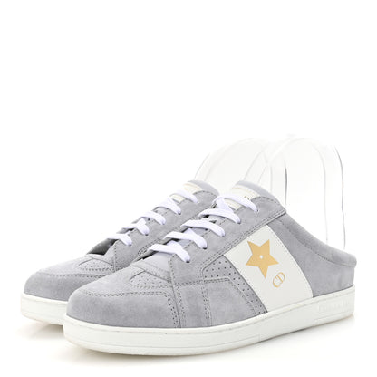 Christian Dior Calfskin Suede Dior Star Low Top Sneaker Mules 36 Azure Pale 4 of 10