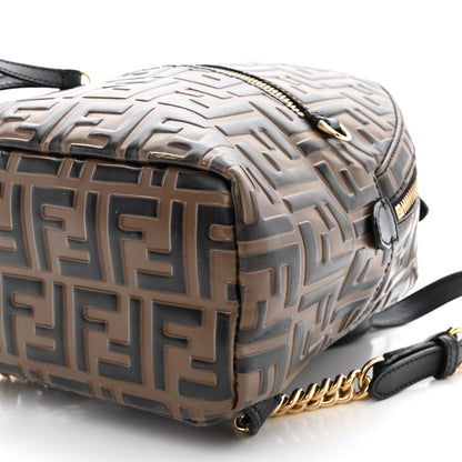 Fendi Vitello Bi-Color FF 1974 Embossed Mini Backpack Maya Black 10 of 10