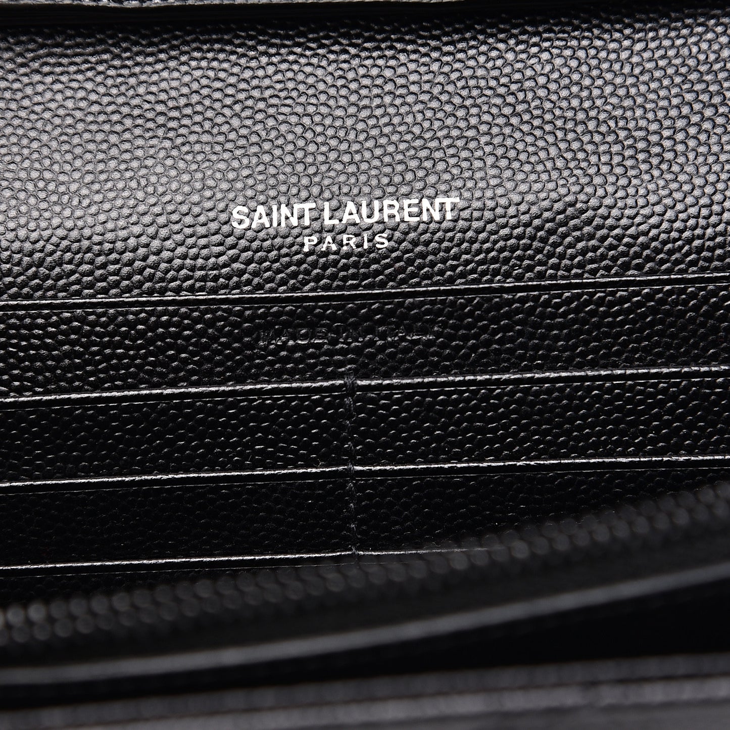 Grain De Poudre Matelasse Chevron Monogram Chain Wallet Black