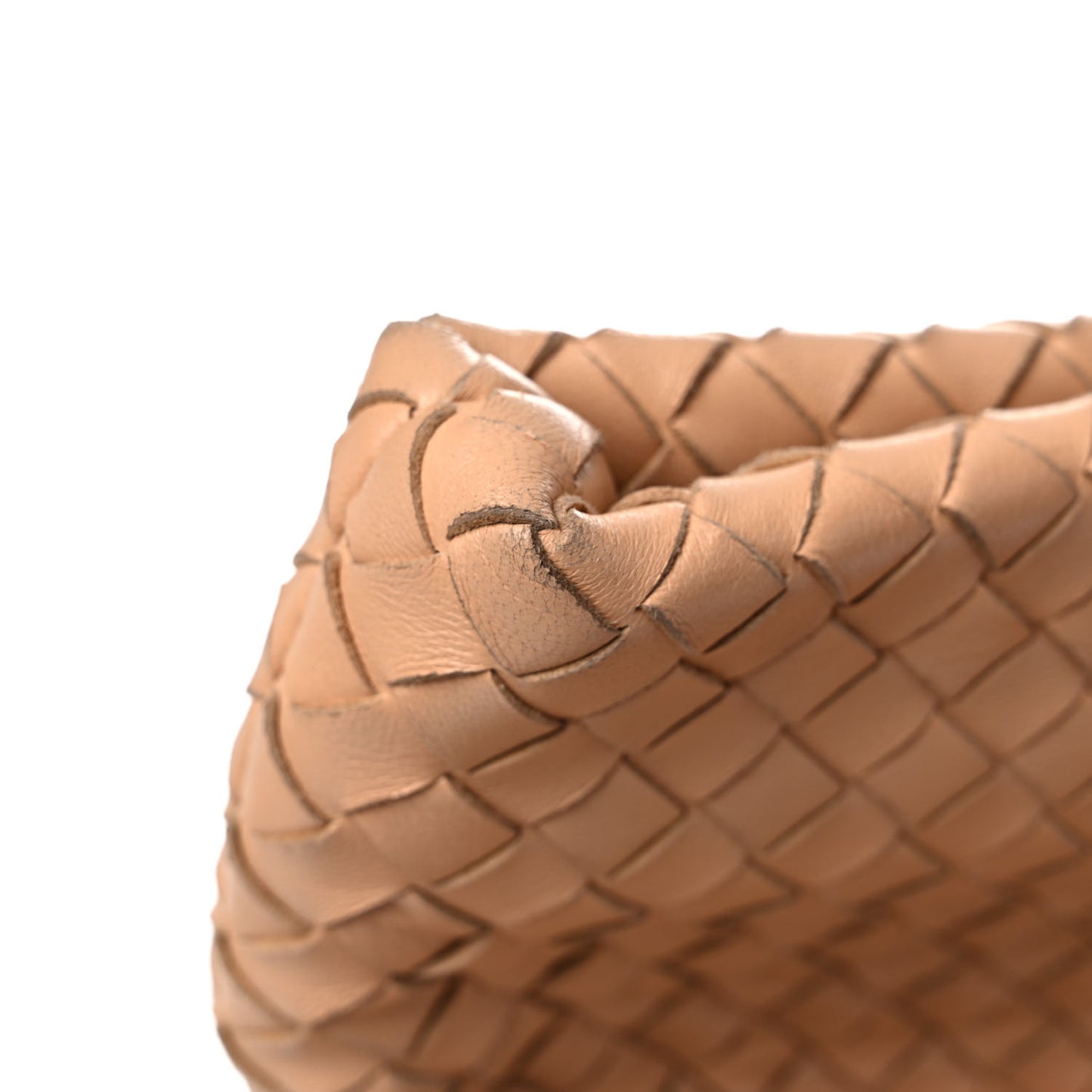 Nappa Intrecciato The Fold Crossbody Almond
