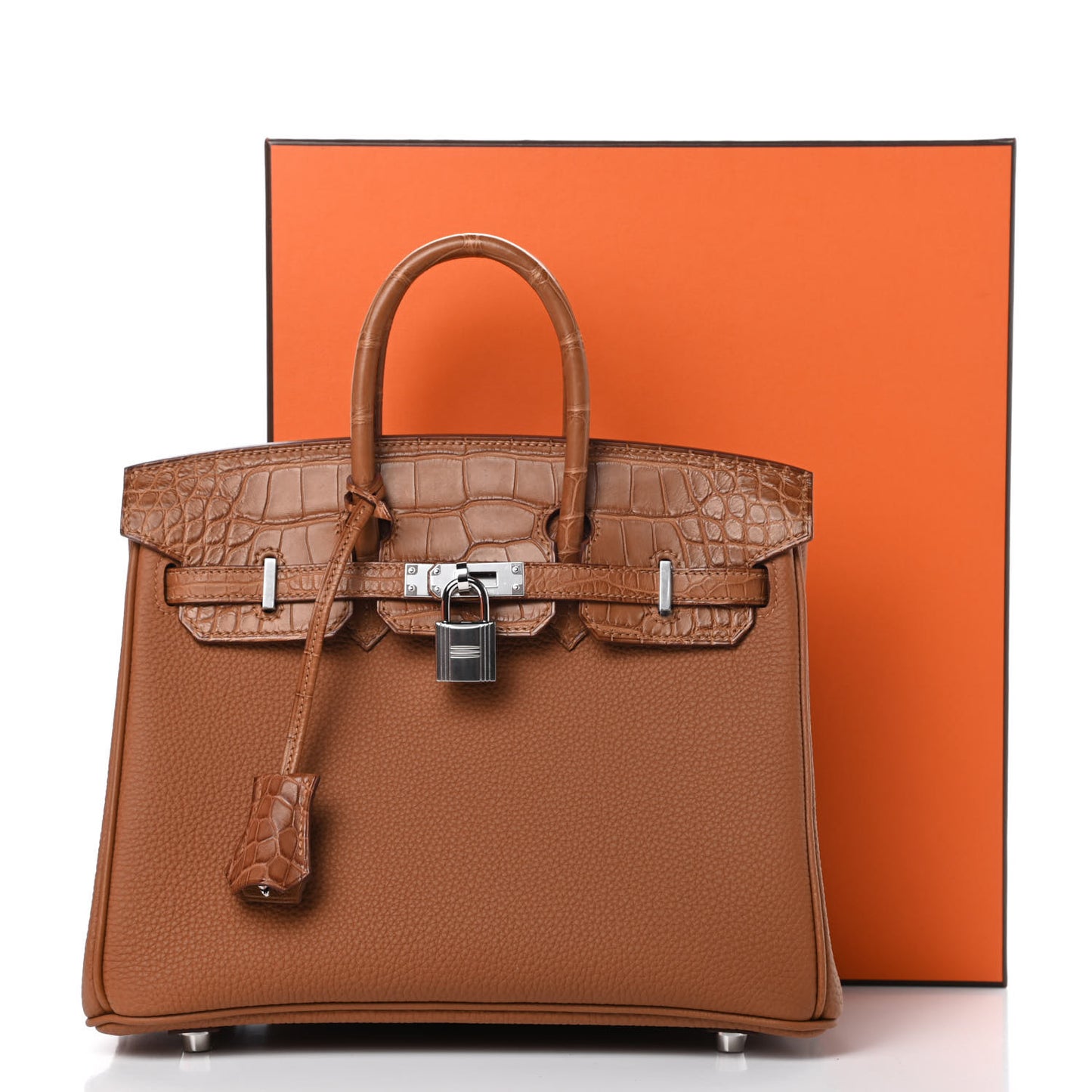 Togo Matte Alligator Birkin Touch 25 Gold