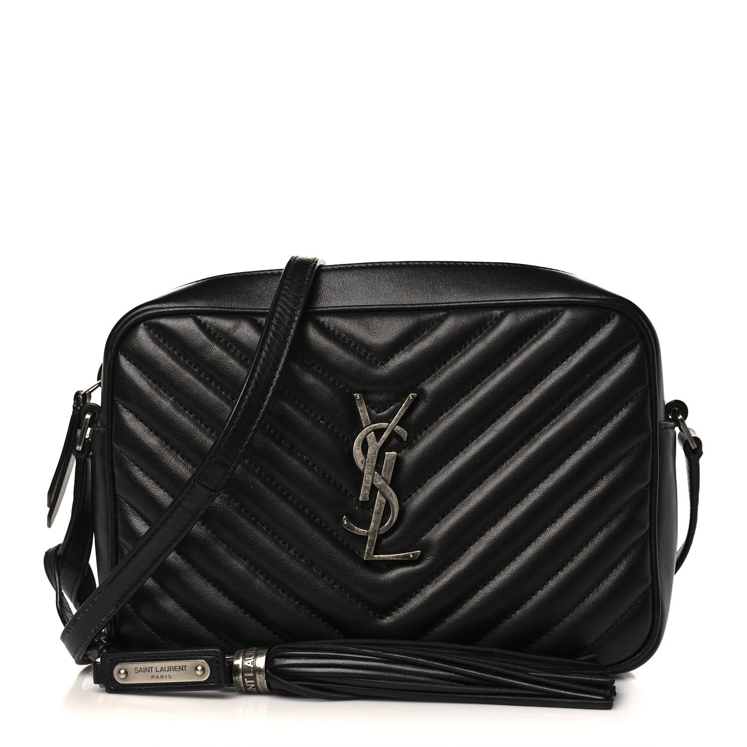 Saint Laurent Calfskin Matelasse Monogram Lou Camera Bag Black 1 of 7