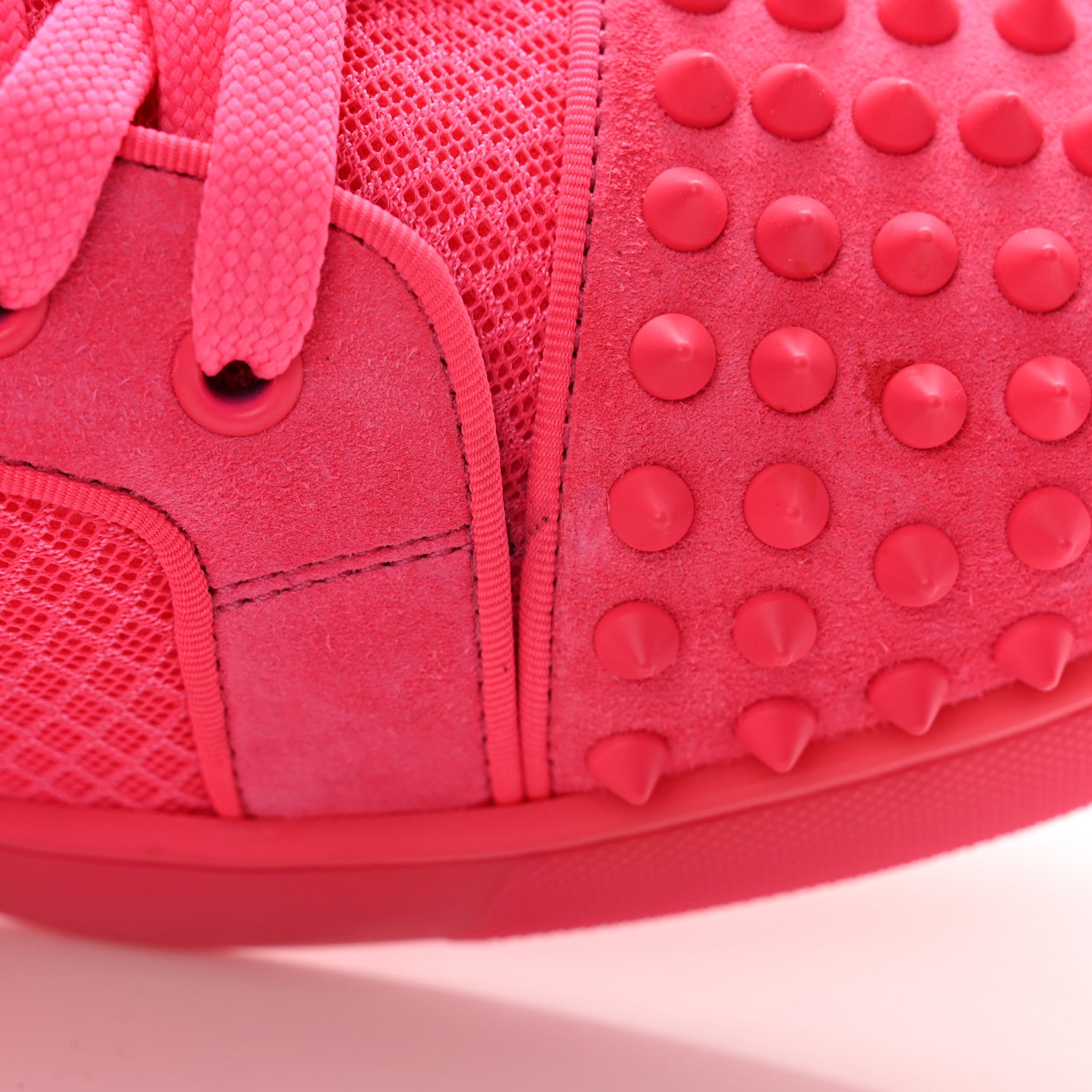 Christian Louboutin Veau Velours Mesh Mens Seavaste 2 Orlato Flat Sneakers 44 Poupidou 9 of 12