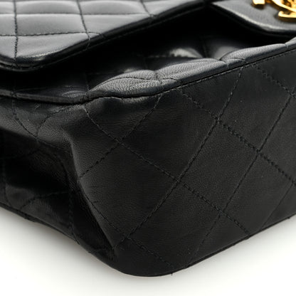 Chanel Lambskin Quilted Medium Double Flap Black 8 of 10