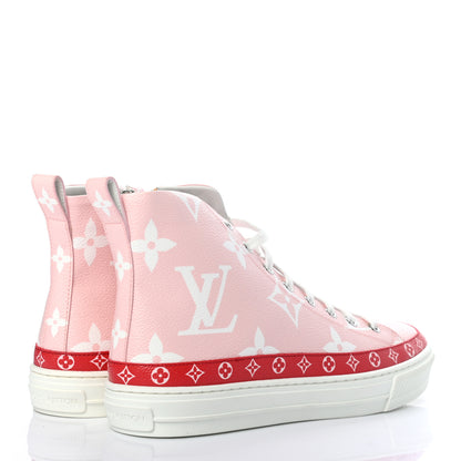 Louis Vuitton Monogram Giant Stellar Sneaker Boots 38.5 Rose Rouge 4 of 10