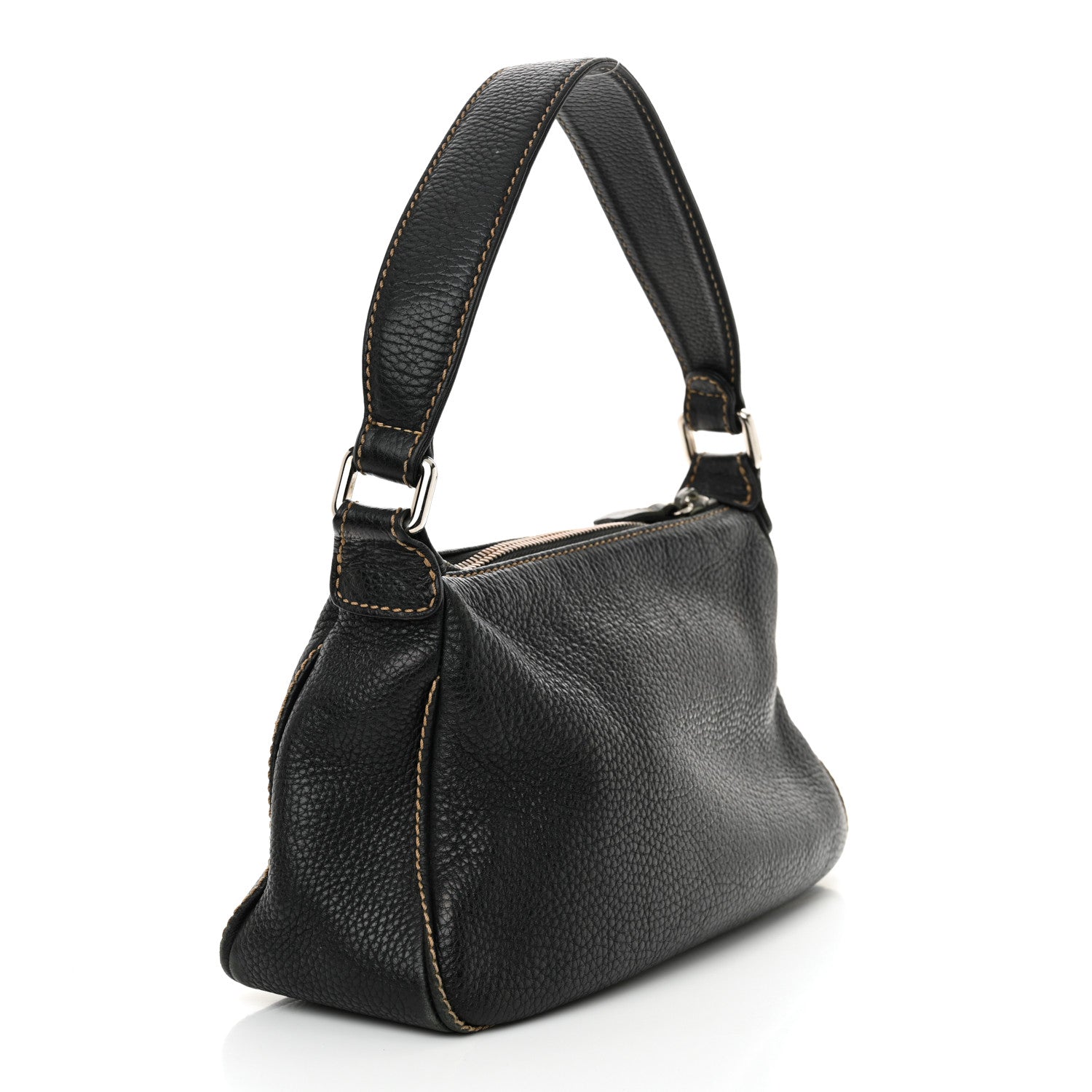 Chanel Grained Calfskin Tassel Shoulder Bag Black 3 of 13