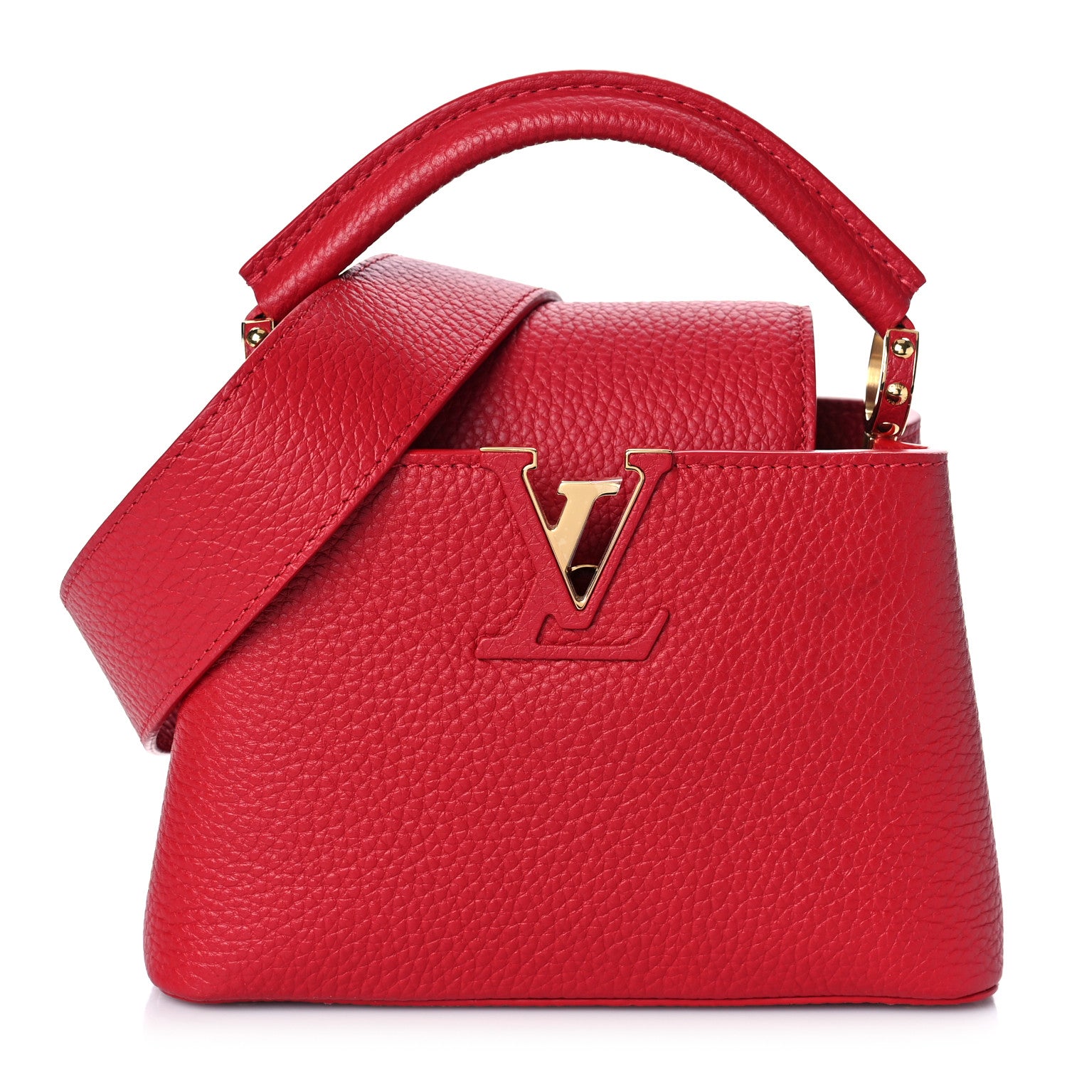 Louis Vuitton Taurillon Mini Capucines Scarlet 1 of 8