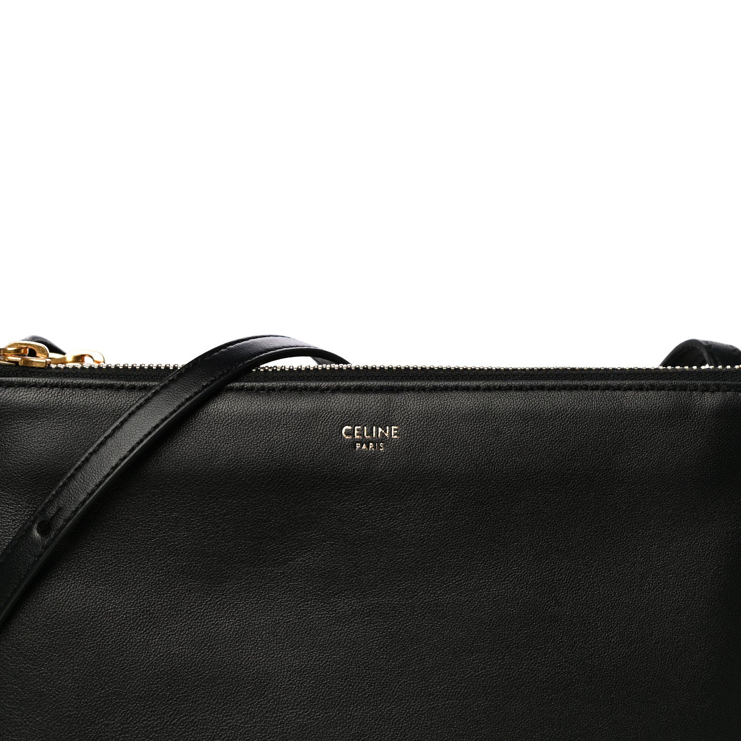 Celine Lambskin Small Trio Crossbody Bag Black 8 of 10