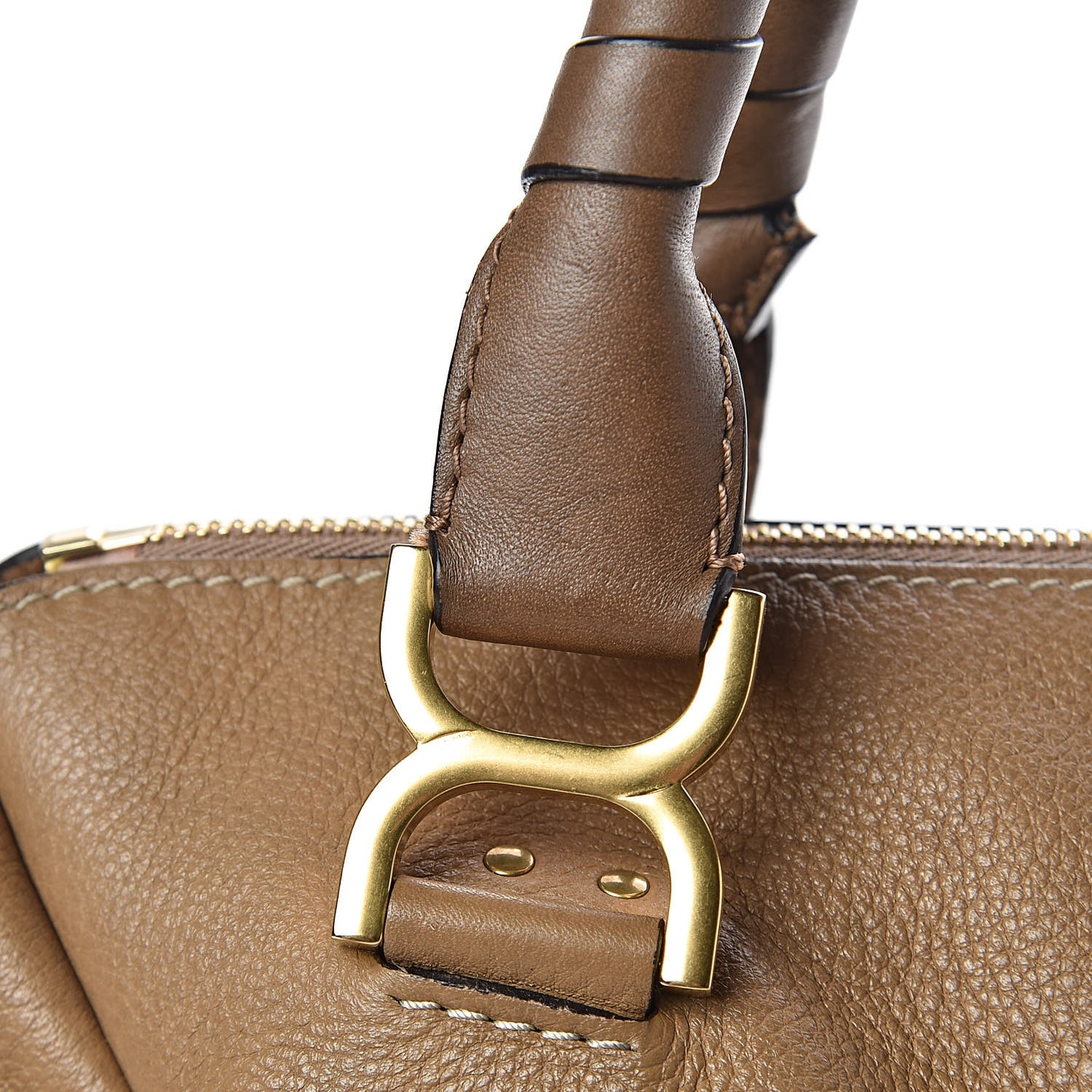 Calfskin Large Marcie Satchel Nut