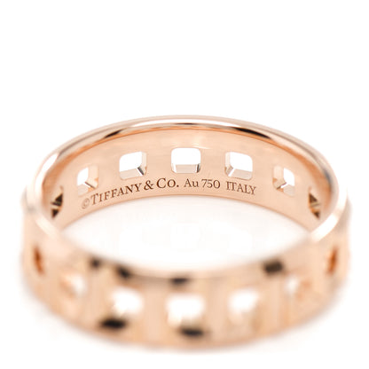 Tiffany 18K Rose Gold Wide T True Ring 54 7 4 of 4