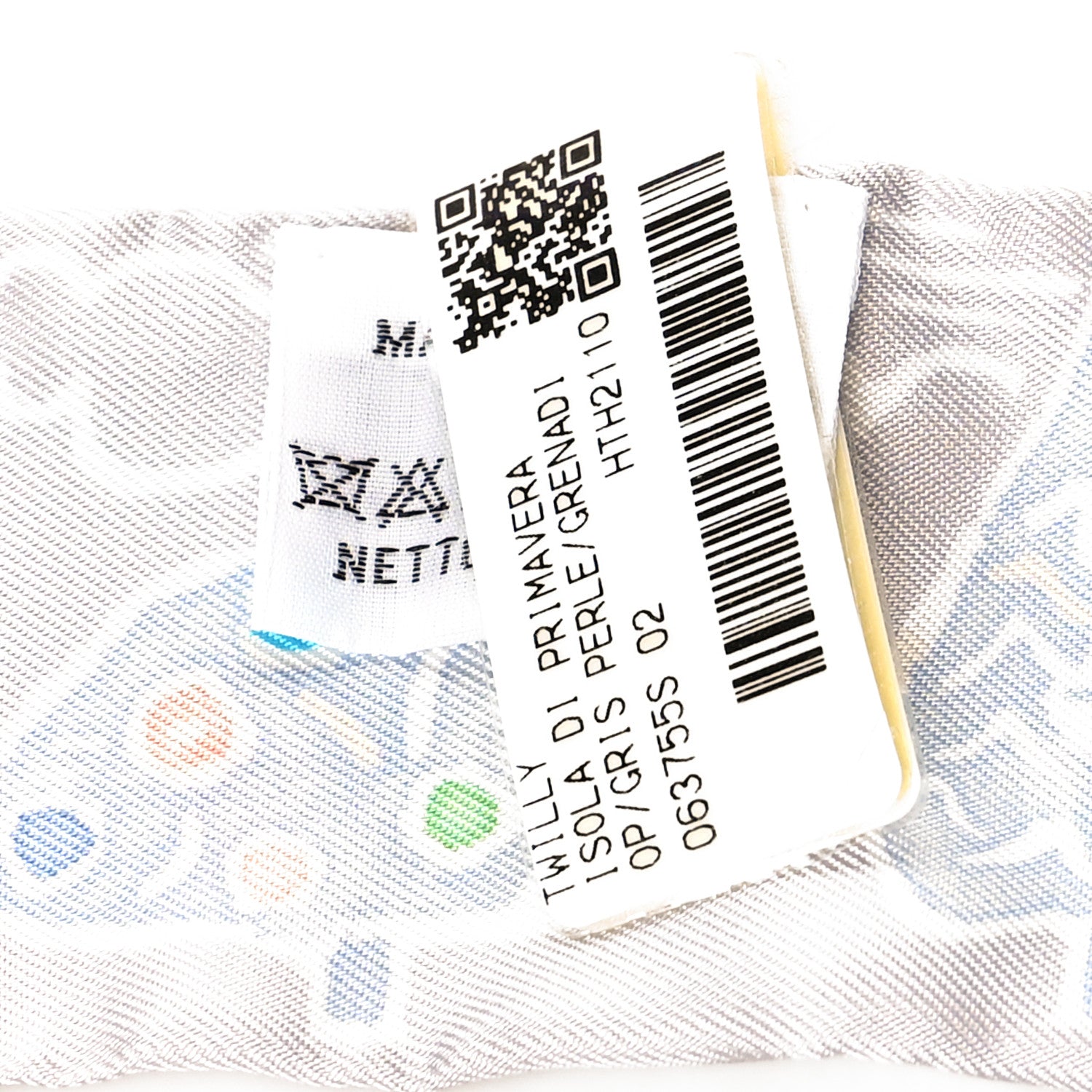 Hermes Silk Isola Di Primavera Twilly Gris Perle Grenadine 7 of 8