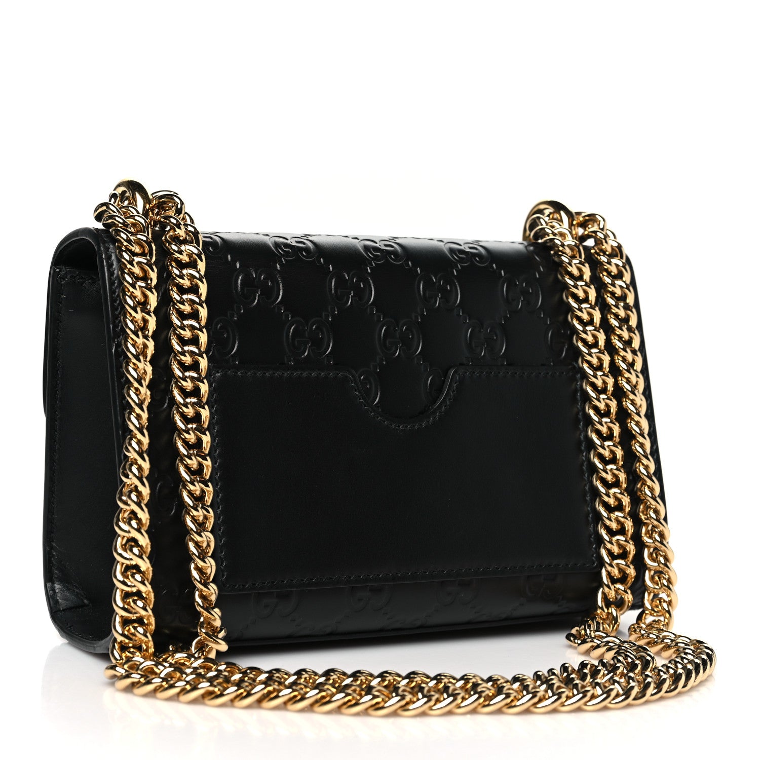 Gucci Guccissima Small Padlock Shoulder Bag Black 3 of 10