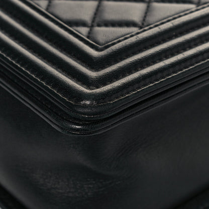 Chanel Lambskin Quilted Medium Boy Flap Black 10 of 13