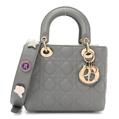 Christian Dior Lambskin Cannage Small My ABCDior Lady Dior Grey 1 of 11