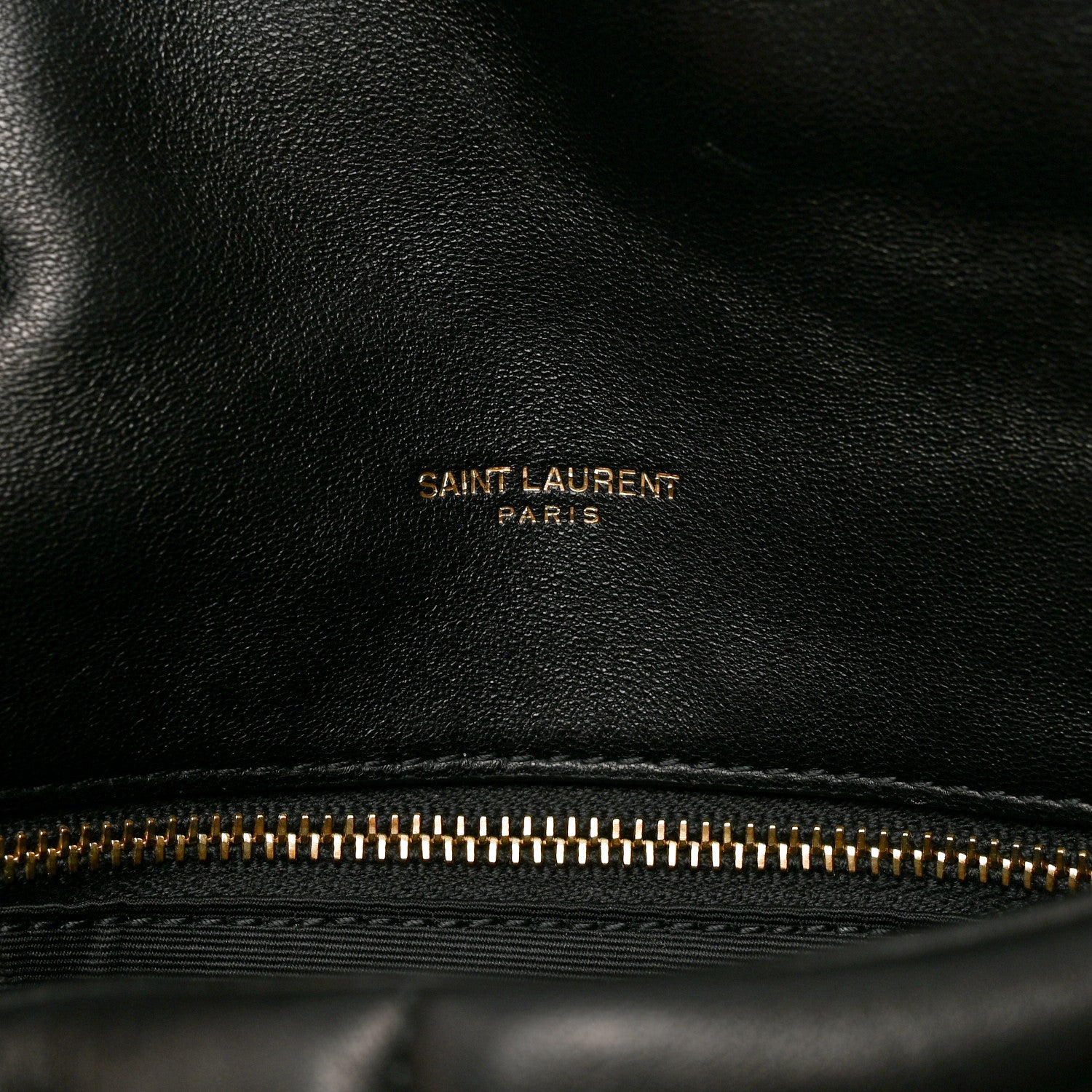 Saint Laurent Lambskin Quilted Small Loulou Puffer Monogram Chain Satchel Black 7 of 11