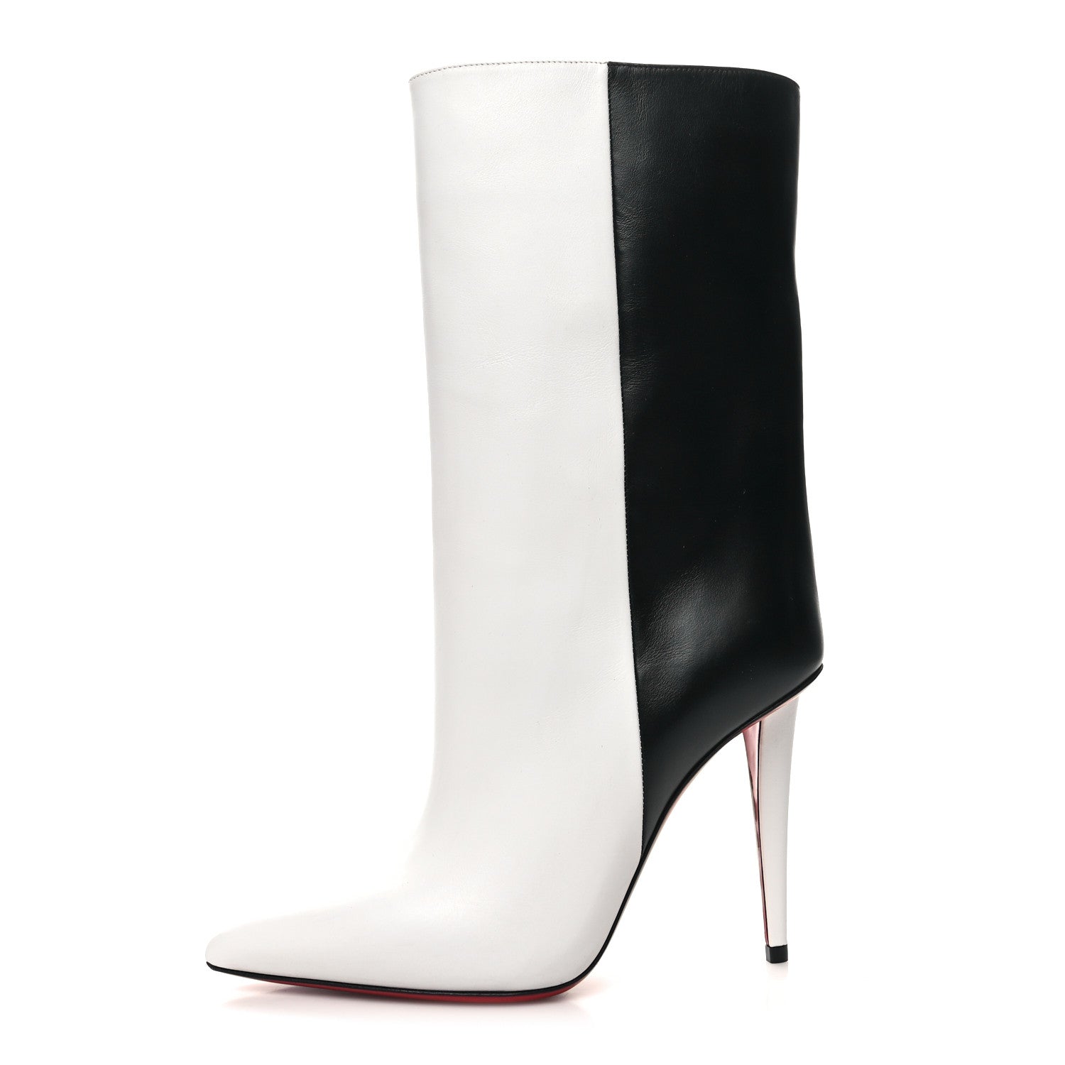 Christian Louboutin Calfskin Astrilarge 100 Booties 37 White Black 1 of 7