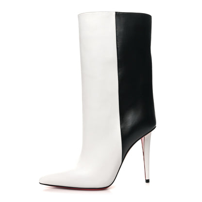 Christian Louboutin Calfskin Astrilarge 100 Booties 37 White Black 1 of 7