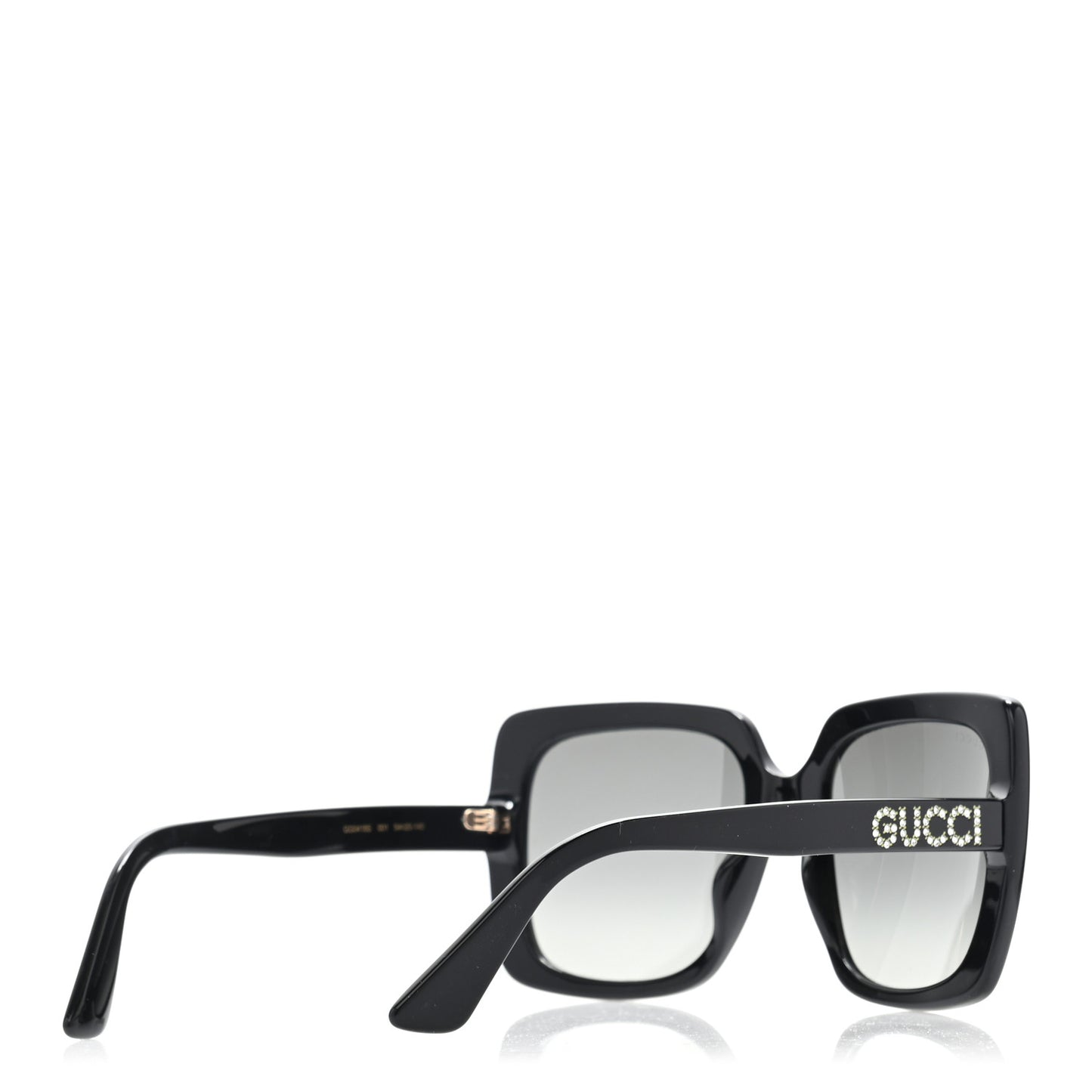 Crystal Square Frame GG Sunglasses GG0418S Black