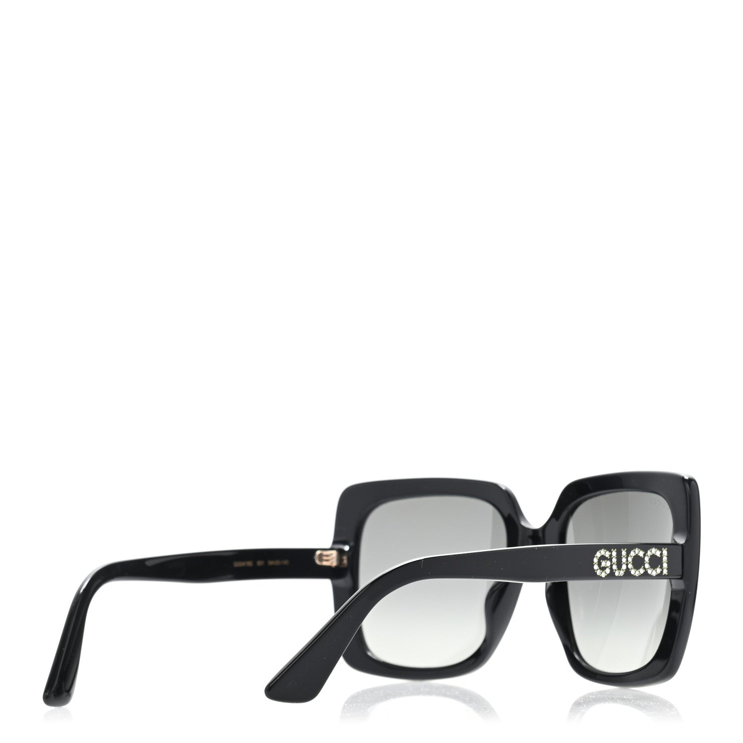 Gucci Crystal Square Frame GG Sunglasses GG0418S Black 4 of 8