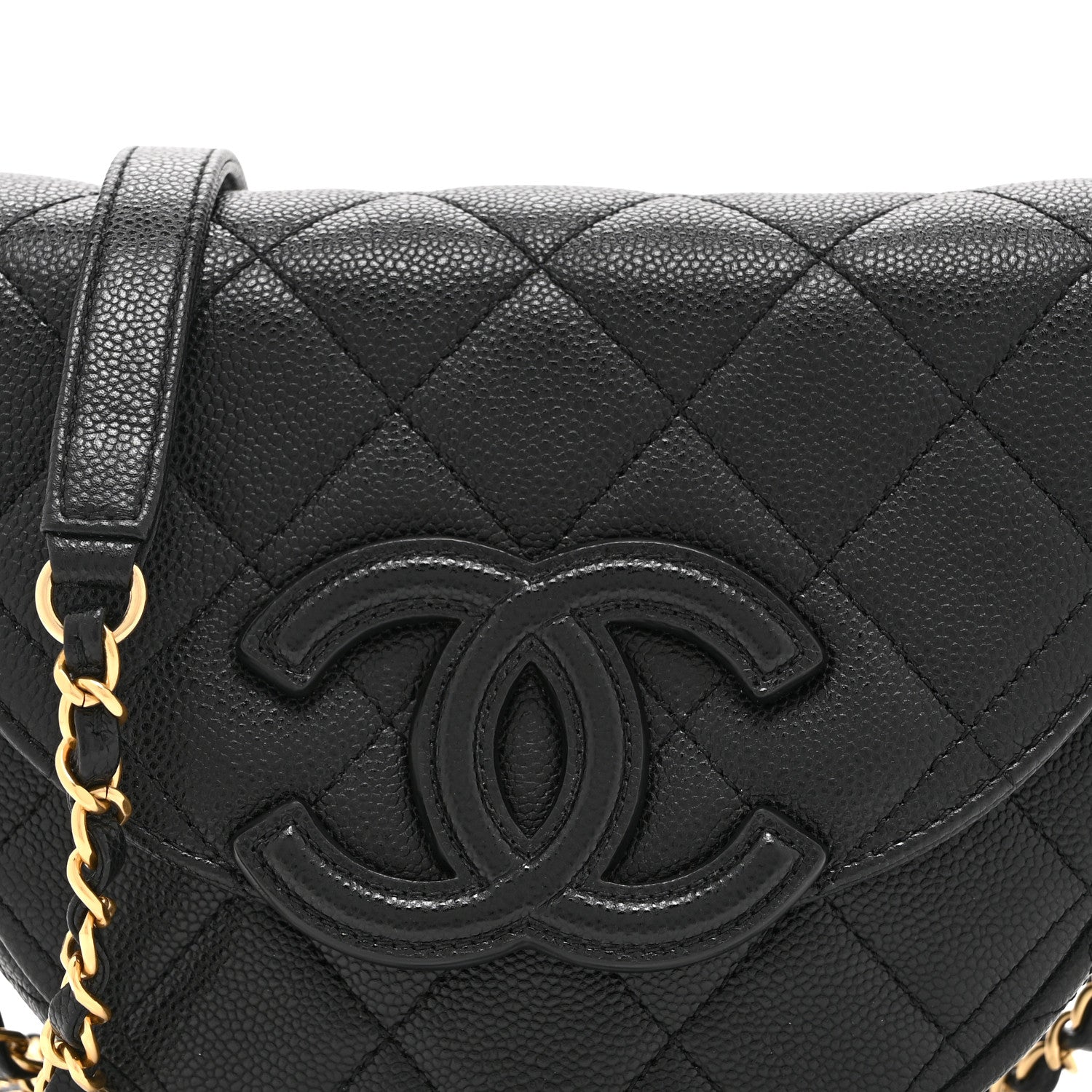 Chanel Caviar Quilted Mini Messenger Flap Black 8 of 10