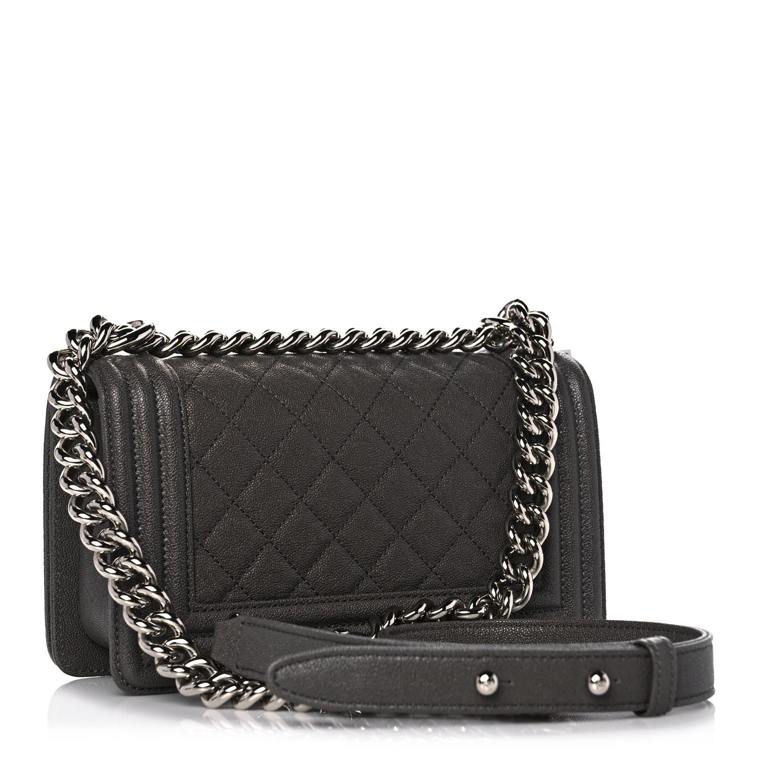 Chanel Caviar Quilted Small Boy Flap Grey 3 of 11