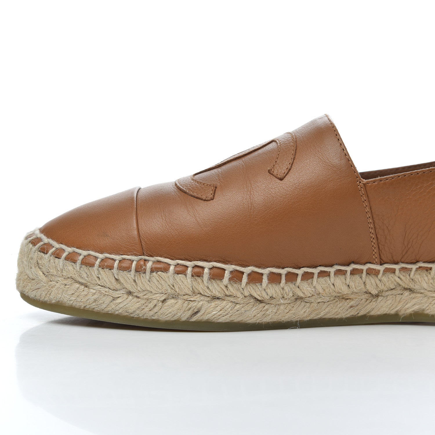 Chanel Calfskin CC Espadrilles 38 Light Brown 12 of 23