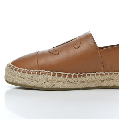 Chanel Calfskin CC Espadrilles 38 Light Brown 12 of 23