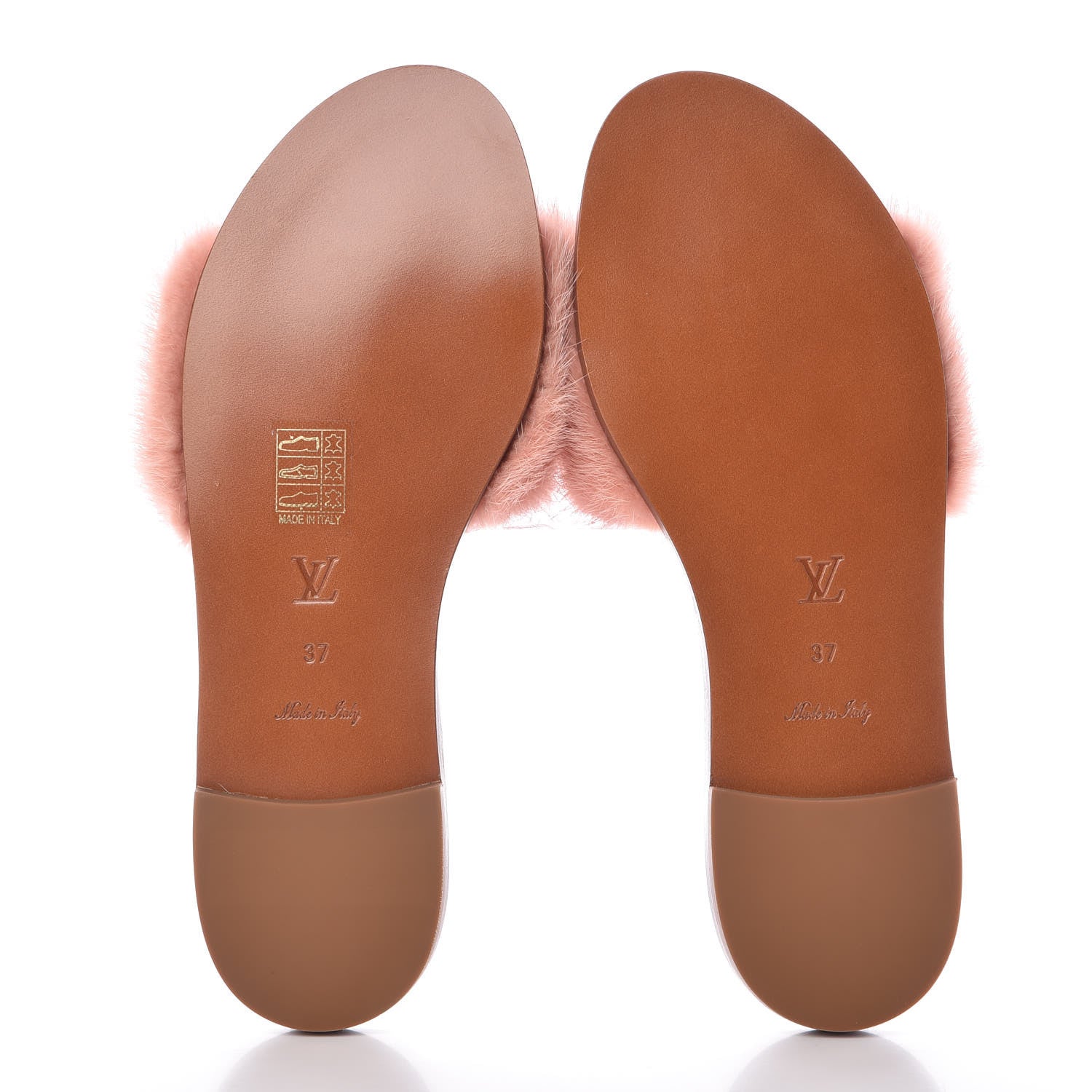 Louis Vuitton Mink Fur Lock It Flat Mule 37 Rose 6 of 8